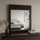 37" Mahogany Wood Framed Dresser Mirror