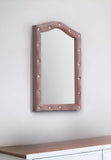 30" Pink Abstract Wood Framed Mounted Dresser Mirror