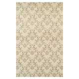 4' X 6' Beige Floral Vines Area Rug