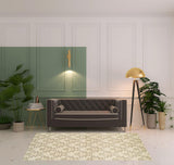 5' X 8' Beige Floral Vines Area Rug