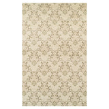8' X 10' Beige Floral Vines Area Rug