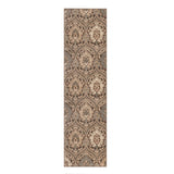 12' Beige And Ivory Floral Runner Rug