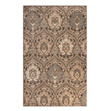 5' X 8' Beige And Ivory Floral Area Rug
