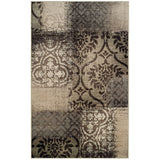 4' X 6' Tan And Brown Damask Distressed Area Rug