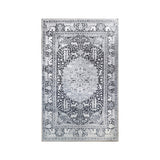 4' X 6' Charcoal And Gray Medallion Area Rug