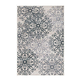 2' X 3' Gray And Charcoal Medallion Area Rug