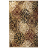 4' X 6' Gray And Ivory Medallion Area Rug