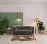 4' X 6' Gray And Ivory Medallion Area Rug