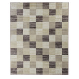 4' X 6' Beige And Brown Geometric Area Rug