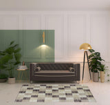 5' X 8' Beige And Brown Geometric Area Rug