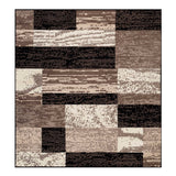 5' Chocolate Patchwork Square Rug