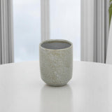 Gray Ceramic 20 Ounce Crackle Mosaic Round Distressed Pot Planter