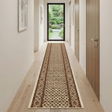20' Beige And Ivory Oriental Runner Rug