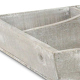 21" Gray Solid Wood Organizing Box