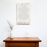 17" X 11" Brown and White He Shall Religious Solid Wood Wall Decor