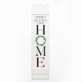 47" X 11" Black And White No Place Like Home Wood Plank Wall Decor