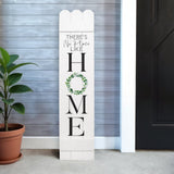 47" X 11" Black And White No Place Like Home Wood Plank Wall Decor