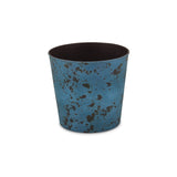 11" Blue Recycled Plastic Indoor Outdoor Round Pot Planter