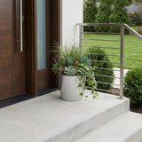 9" Silver Recycled Plastic Indoor Outdoor Round Pot Planter
