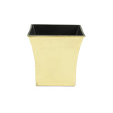 7" Gold Recycled Plastic Indoor Outdoor Square Pot Planter