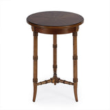 26" Brown Manufactured Wood Round End Table