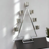 26"  Stainless Steel Christmas Tree Tea Light Candle Holder