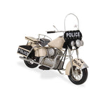 10" Cream Metal Hand Painted Motorcycle Model Motorcycle