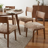 Set Of Four 17" X 17" Taupe Wool Chair Pads
