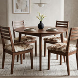 Set Of Four 17" X 17" Gradient Chocolate Wool Chair Pads