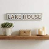 5" X 24" Gray and Brown Lake House Metal Wall Decor