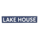5" X 24" Blue and White Lake House Metal Wall Decor