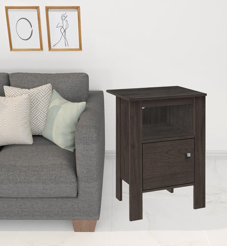 24" Brown Wood Nightstand