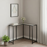 36" Gray and Black Wood and Metal Frame Console Table