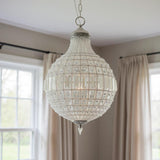 Silver Unique Statement Metal and Crystal Glass Chandelier With Clear Shades