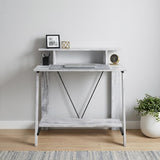 32" Antiqued White Writing Desk