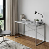 47" Gray and Black Writing Desk