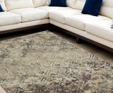 5' X 8' Brown Diamond Area Rug