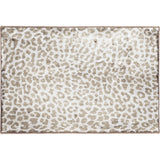 2' X 3' Beige And Brown Leopard Print Handmade Area Rug