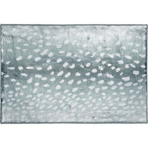 2' X 3' Grey Gazelle Print Shag Handmade Non Skid Area Rug
