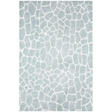 3' X 5' Gray and Ivory Animal Print Handmade Non Skid Area Rug