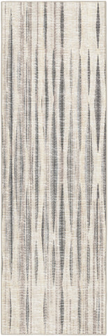 3' X 10' Ivory Ombre Tufted Runner Rug