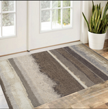 3' X 5' Brown and Ivory Abstract Area Rug