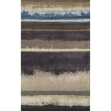 5' X 8' Beige and Brown Abstract Area Rug