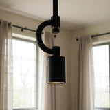 Black Bulb Metal Chandelier