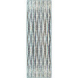 12' Blue and Ivory Ombre Hand Tufted Runner Rug