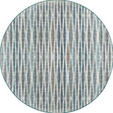 6' Blue Round Ombre Tufted Handmade Area Rug