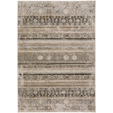 3' X 5' Brown Oriental Area Rug With Fringe