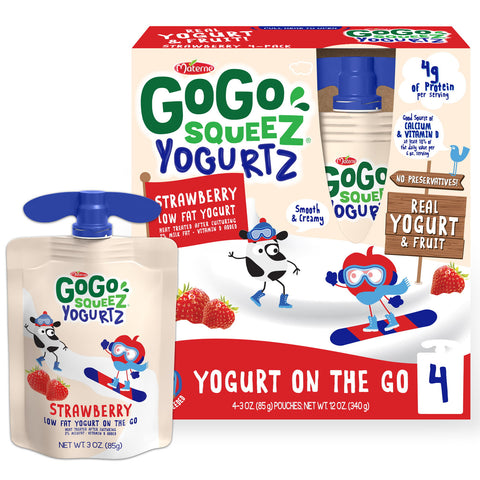 GOGO YOGURTZ STRAWBERRY ( 12 X 3 OZ   )