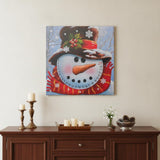 Count Down to Christmas Snowman Canvas Wrapped Canvas Print Wall Art