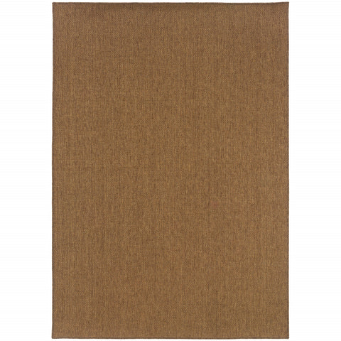 7' X 10' Tan Stain Resistant Indoor Outdoor Area Rug